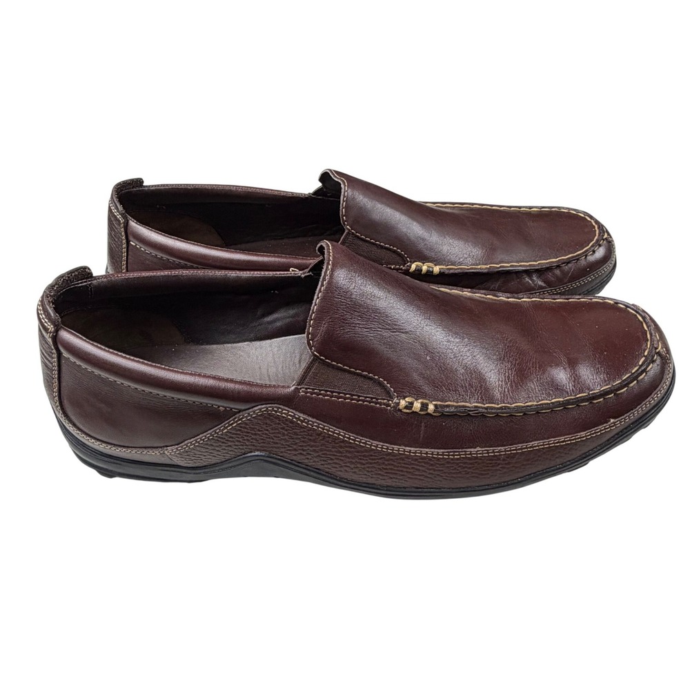 Cole Haan Grant Mens 15M Mahogany‎ Brown Leather Driver Loafers C04059 Slip On